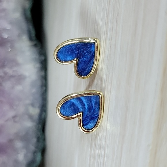 Boden Other - 🔥LAST PAIR🔥 Blue Heart Stud Earrings